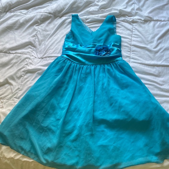 Kids Girls' Basic Daily Sleeveless Dress Blue - Picture 2 of 2